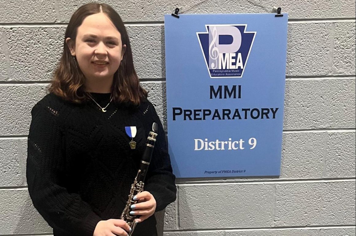 Sophomore Christina Chrin represented MMI Preparatory School at the PMEA District 9 Band Festival at Mountain View High School.