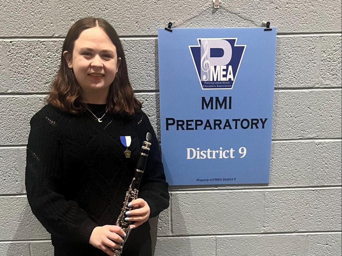 Sophomore Christina Chrin represented MMI Preparatory School at the PMEA District 9 Band Festival at Mountain View High School.